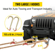 Load image into Gallery viewer, Amocart 5/16"×2' G80 V-Chain Bridle with 2 Legs &amp; 15" J Hooks &amp; T Hooks Industrial Grade Components Adjustable Chain Design

