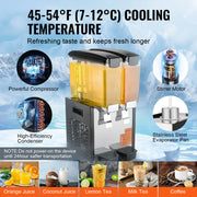 Load image into Gallery viewer, SucceBuy 1/2 Tanks Commercial Beverage Dispenser 10L/12L/18L Per Tank Juice Dispenser Stainless Steel Ice Tea Drink Machine

