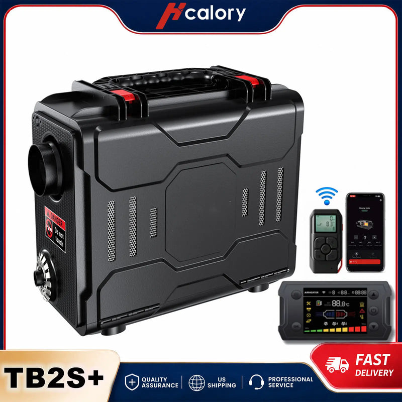 Hcalory TB2S+ 8KW Diesel Heater 6L Toolbox 2S Plus Portable Diesel Air Heater All in One 110/12/24V with App Control, Automatic Start and Stop Altitude Mode Functions for RV Garage Camper Fishing Amocart