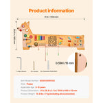 Amocart Puppy Kids Wall Busy Panels 12 Activities Board Montessori Sensory Learning Activity Center for Children Playroom Toys