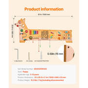 Load image into Gallery viewer, Amocart Puppy Kids Wall Busy Panels 12 Activities Board Montessori Sensory Learning Activity Center for Children Playroom Toys
