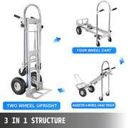 Load image into Gallery viewer, SucceBuy Camion à main pliable en aluminium 3 en 1, chariot à chariot, poids maximum de 1000 lb, 350 k
