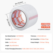 Bild in Galerie-Viewer laden, SucceBuy 6/24 Rolls 7.6CM 70M High Viscosity Clear Adhesive Tape Transparent Packaging Tape for Office Wrapping Express Packing
