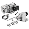 SucceBuy Dividing Head K11-100mm 3Jaw Chuck 2.6"/65mm Center Height MT2 Tailstock 6:1 Gear Ratio Universal for Milling Engraving