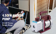 Bild in Galerie-Viewer laden, Amocart 4.5CFM 1/3HP  HVAC Refrigerant Vacuum Pump Refrigeration Single-Stage Set for Household Air Conditioning Vacuum Packing
