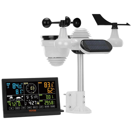 Amocart 7-in-1 Wireless Weather Station 7.5in Large Color Display Digital Home Weather Station for Forecast Data, Alarm, Alerts