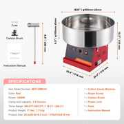 Charger l'image dans la visionneuse de galerie, Amocart Electric Cotton Candy Machine Candy Floss Maker Commercial Cotton Candy Machine w/ Stainless Steel Bowl and Sugar Scoop
