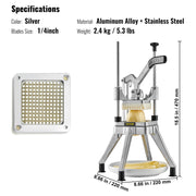 Load image into Gallery viewer, Amocart Commercial Vegetable Fruit Heavy  Professional Food Dicer Kattex French Fry Cutter Onion Slicer Stainless Steel
