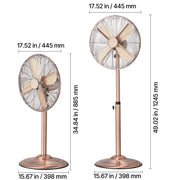 Charger l'image dans la visionneuse de galerie, SucceBuy Industrial Pedestal Fan 16/18/24 Inch 75-Degree Oscillating Fan Height Adjustable Standing Fans with 3 Adjustable Speed
