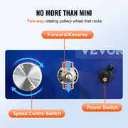 Load image into Gallery viewer, SucceBuy 2.6in/3.9in Mini Pottery Wheel 2 Turntables Ceramic Wheel Forming Machine Adjustable 0-300RPM Speed Detachable Basin - AMOCART
