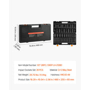 Load image into Gallery viewer, SucceBuy Impact Socket Set 1/2" / 3/8"  Drive 26/48/65-Pcs Sockets 6-Point Socket Cr-V Alloy Steel Structure for Vehicles Repair - AMOCART

