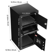 Load image into Gallery viewer, Amocart Drop Safe Large Capacity Front Drop Slot Safe Box with Digital Keypad Cash Depository Box with Spare Keys for Cash Bank
