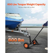 Load image into Gallery viewer, Amocart 600lbs Tongue Trailer Dolly with 16.5-22in Adjustable Height &amp; 1-7/8 in Hitch Ball Steel Boat Mover for Moving Car Rvs
