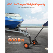 Load image into Gallery viewer, SucceBuy 600lbs Tongue Trailer Dolly with 16.5in-22in Adjustable Height &amp; 1-7/8 in Hitch Ball Steel Boat Mover Moving Car Rvs - AMOCART
