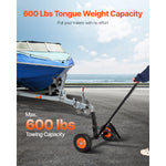 SucceBuy 600lbs Tongue Trailer Dolly with 16.5in-22in Adjustable Height & 1-7/8 in Hitch Ball Steel Boat Mover Moving Car Rvs