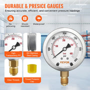 Charger l'image dans la visionneuse de galerie, SucceBuy Hydraulic Pressure Test Kits Excavator Hydraulic Test Gauge Sets with Carrying Case for Excavator Tractors Machinery
