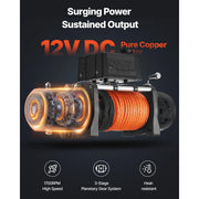 Charger l'image dans la visionneuse de galerie, Amocart 12000 lbs Wireless Electric Winch 12V DC Wired Truck Car Winch with 0.36in x 75.5ft Synthetic Rope for Towing Off-Road
