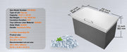 Charger l'image dans la visionneuse de galerie, Amocart Drop in Ice Chest Stainless Steel Ice Cooler Commercial Ice Bin with Hinged Cover Outdoor Kitchen Ice Bar
