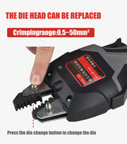 Bild in Galerie-Viewer laden, Cordless Hand Held Hydraulic Pliers 16KN Electric Hydraulic Wire Crimper with LED Light &amp; Molds Terminal Crimping Tool
