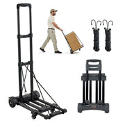 Load image into Gallery viewer, SucceBuy 290LBS Folding Hand Truck Collapsible Luggage Cart with 4 Wheels &amp; Expandable Base Platform Dolly for Cargo Moving
