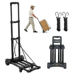 Amocart 290LBS Folding Hand Truck Collapsible Luggage Cart with 4 Wheels & Expandable Base Platform Dolly for Cargo Moving