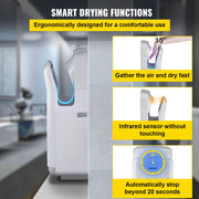 Bild in Galerie-Viewer laden, SucceBuy Hand Dryer Machinery Automatic High-speed Jet Double-sided Secure Robust Material Blade for Washroom Multicolor

