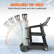 Load image into Gallery viewer, SucceBuy Welding Cart 3-Tier Welder Cart with Swivel Wheels Safety Chains Rolling Tank Storage for Plasma Cutter Welding Machine - AMOCART

