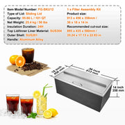 Load image into Gallery viewer, Amocart Drop in Ice Chest Stainless Steel Ice Cooler Commercial Ice Bin with Sliding Cover Outdoor Kitchen Ice Bar

