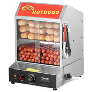 Load image into Gallery viewer, SucceBuy 27/37L 2Tiers Hot Dog Steamer with Temperature Control Stainless Steel Electric Bun Warmer for Hot Dogs&amp;Buns for Cinema - AMOCART

