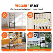 Load image into Gallery viewer, SucceBuy Grid Wall Panels Tower Wire Gridwall Display Racks Double Side Gridwall Panels for Art Craft Shows Retail Shop w/ Hooks
