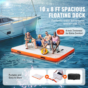 Load image into Gallery viewer, SucceBuy Inflatable Floating Dock Non-Slip Water Floating Dock Mat with Detachable Ladder Floating Platform Island Raft for Pool
