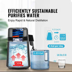 Amocart Water Distiller 4L 1.05 Gallon Pure Water Purifier Filter Countertop 750W Distilled Water MakerInterior Distiller