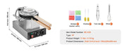 Load image into Gallery viewer, SucceBuy Commercial Egg Bubble Waffle Maker 1400W Non-Stick Stainless Steel Bubble Puff w/180° Rotatable 2 Pans &amp; Wooden Handles
