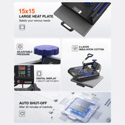 Load image into Gallery viewer, Amocart Heat Press Machine Heat Transfer Machine 30oz Tumbler Press 360° Swing Away Digital T-Shirt Pressing Coating
