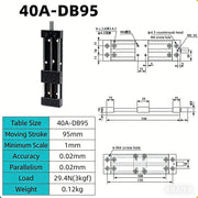 Load image into Gallery viewer, High Precision Manual Slide Table - 1D/2D X-Axis Linear Screw Displacement Stage for Experiments
