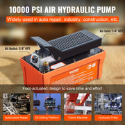 Load image into Gallery viewer, SucceBuy Air Hydraulic Pump 10,000 PSI 1/2 Gal Reservoir Foot Actuated Air Treadle for Auto Body Frame Machines and Pulling Post - AMOCART

