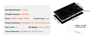 Bild in Galerie-Viewer laden, SucceBuy 12 inch Electric Cooktop 2 Burners Built-in Electric Stove Top Ceramic Top Radiant Cooktop w/ Glass Panel Knob Control
