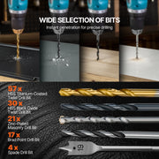 Charger l'image dans la visionneuse de galerie, SucceBuy 70/100/101/246/318 PCs Drill Bit Set Screwdriver Bit Set Suitable Drilling and Screw Driving Drill Combo Bit Sets
