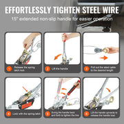 Load image into Gallery viewer, SucceBuy Come Along Winch 2/4/5 Ton Pulling Capacity Heavy Duty Ratchet Automotive Hoist Power Cable Puller for Vehicle Rescue
