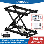 Electric Lifting Platform Tea Table 60/120/150kg Load Elevation Height Adjustable  Remote Control Motor Drive Iron Frame