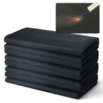 SucceBuy Carbon Felt Welding Blanket 4 Pack Heat Resistant Welding Blanket Set Cuttable Carbon Fiber Fire Retardant Welding Pad