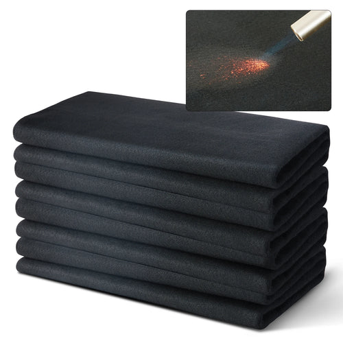 SucceBuy Carbon Felt Welding Blanket 4 Pack Heat Resistant Welding Blanket Set Cuttable Carbon Fiber Fire Retardant Welding Pad
