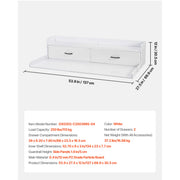 Load image into Gallery viewer, SucceBuy Washer Dryer Countertop w/ Drawer Shelf Wooden Washer and Dryer Countertop Laundry Topper for Laundry Room Organization
