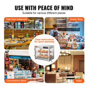 Load image into Gallery viewer, SucceBuy 2-Tier Commercial Food Warmer Display 800W Display Warmer 86℉~185℉Temperature 58L Hamburger Pizza Bread Fried Chicken - AMOCART
