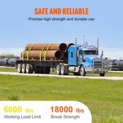 Load image into Gallery viewer, SucceBuy Winch Straps Truck Straps with Flat Hook Flatbed Tie Downs Cargo Control for Trailers Farms Rescues Tree Saver Yellow - AMOCART
