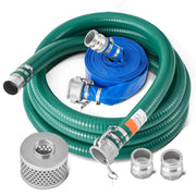 Load image into Gallery viewer, SucceBuy Suction Hose Kit 2inx50ft / 2inx65ft Blue Backwash Hose, 20ft Green Suction Hose &amp; Multiple Accessories for Water Pump
