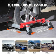 Load image into Gallery viewer, Amocart Wheel Dolly Heavy Duty Vehicle Positioning Ratchet Tire Jack Max Capacity 1500 Lbs Car Dolly for Car Auto Repair Moving
