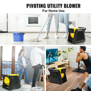 Charger l'image dans la visionneuse de galerie, Amocart Pivoting Utility Fan 600 CFM High Velocity Floor Blower 300° Blowing Angle Air Mover for Drying Cooling Ventilating
