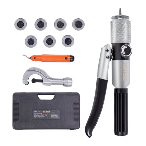 SucceBuy Hydraulic Tube Expander with 7Pipe Expander Heads Deburring Tool Pipe Cutter for Copper Aluminum Brass Soft Steel Pipes