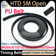 Load image into Gallery viewer, HTD 5M PU Open Belt Width 9/10/12/15/20/25/30/40mm Drive Belt HTD5M Polyurethane Open Ended Transmission Conveyor Machine Belts
